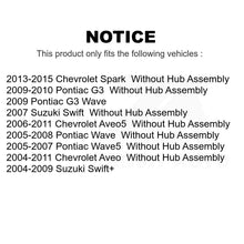 Charger l'image dans la galerie, Front Rear Brake Rotor Drum Kit For Chevrolet Aveo Spark Aveo5 Pontiac G3 Suzuki