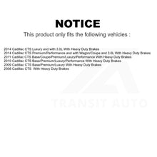 Load image into Gallery viewer, Front Rear Coated Disc Brake Rotors Kit For Cadillac CTS With Heavy Duty Brakes