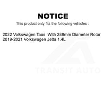 Load image into Gallery viewer, Front Rear Coated Disc Brake Rotors Kit For Volkswagen Jetta Taos