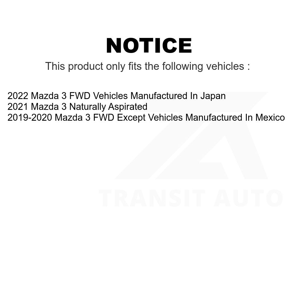 Front Rear Coated Disc Brake Rotors Kit For Mazda 3