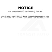 Load image into Gallery viewer, Front Coated Brake Rotor Pair For 2016-2022 Volvo XC90 With 366mm Diameter