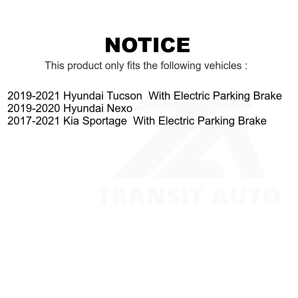 Rear Coated Disc Brake Rotors Pair For Kia Sportage Hyundai Tucson Nexo