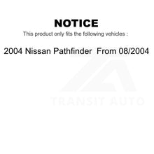 Load image into Gallery viewer, Front Rear Coated Disc Brake Rotors Kit For 2004 Nissan Pathfinder From 08