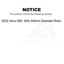 Charger l&#39;image dans la galerie, Front Rear Coated Brake Rotors Kit For 2022 Volvo S60 With 345mm Diameter Rotor