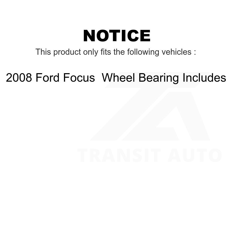 Front Rear Disc Brake Rotor Ceramic Pad And Coated Drum Kit (7Pc) For Ford Focus