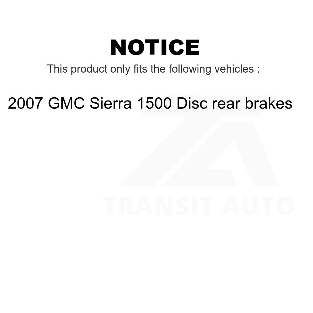 Front Rear Disc Brake Rotors Ceramic Pad Coat Drum Kit (7Pc) For GMC Sierra 1500