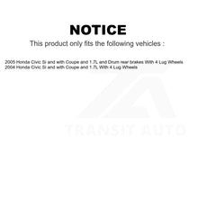 Charger l'image dans la galerie, Front Rear Disc Brake Rotors Ceramic Pad &amp; Coated Drum Kit (9Pc) For Honda Civic
