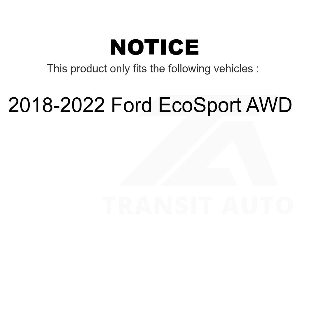 Front Rear Coat Disc Brake Rotor Ceramic Pad Kit For 2018-2022 Ford EcoSport AWD
