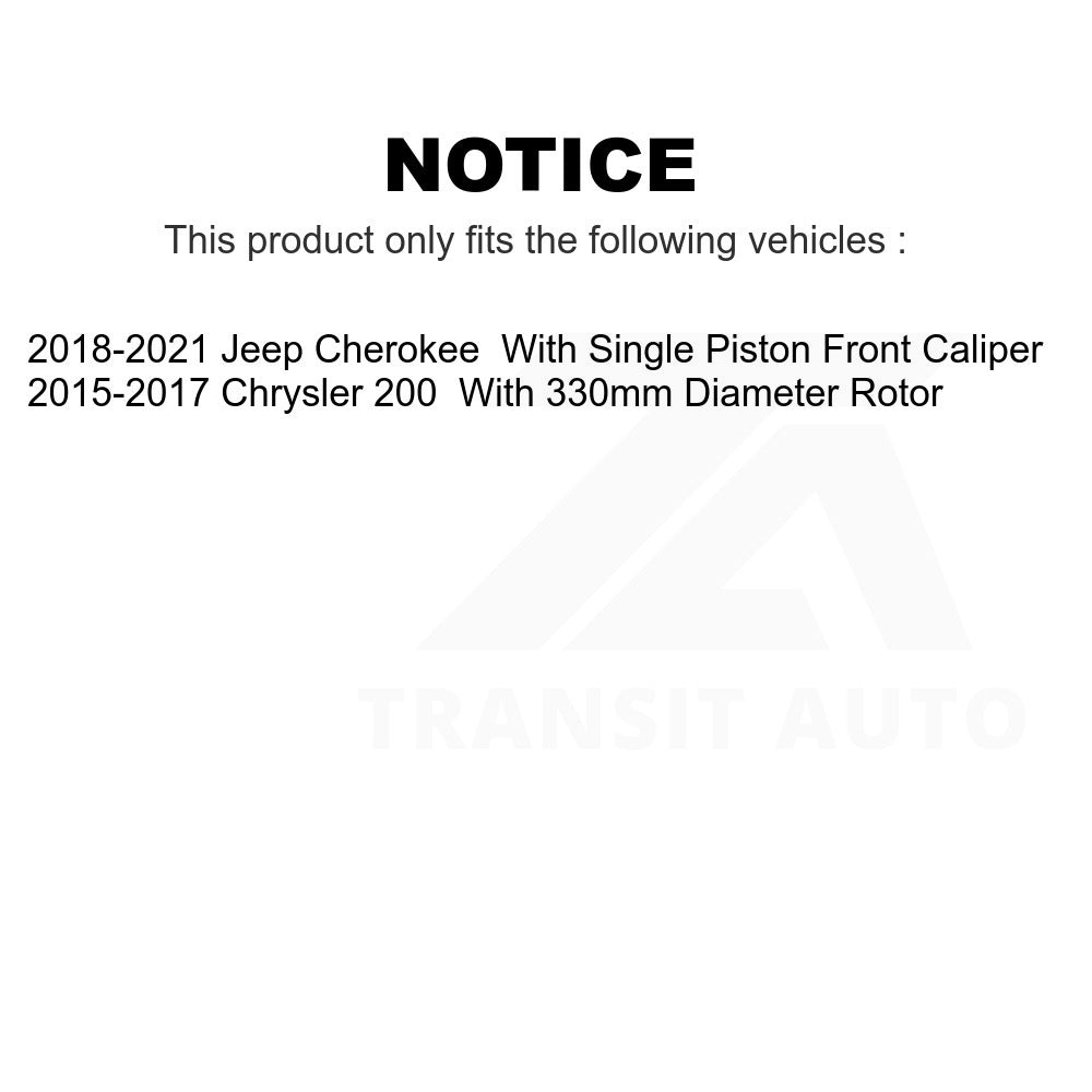 Front Rear Coat Disc Brake Rotors Ceramic Pad Kit For Jeep Cherokee Chrysler 200