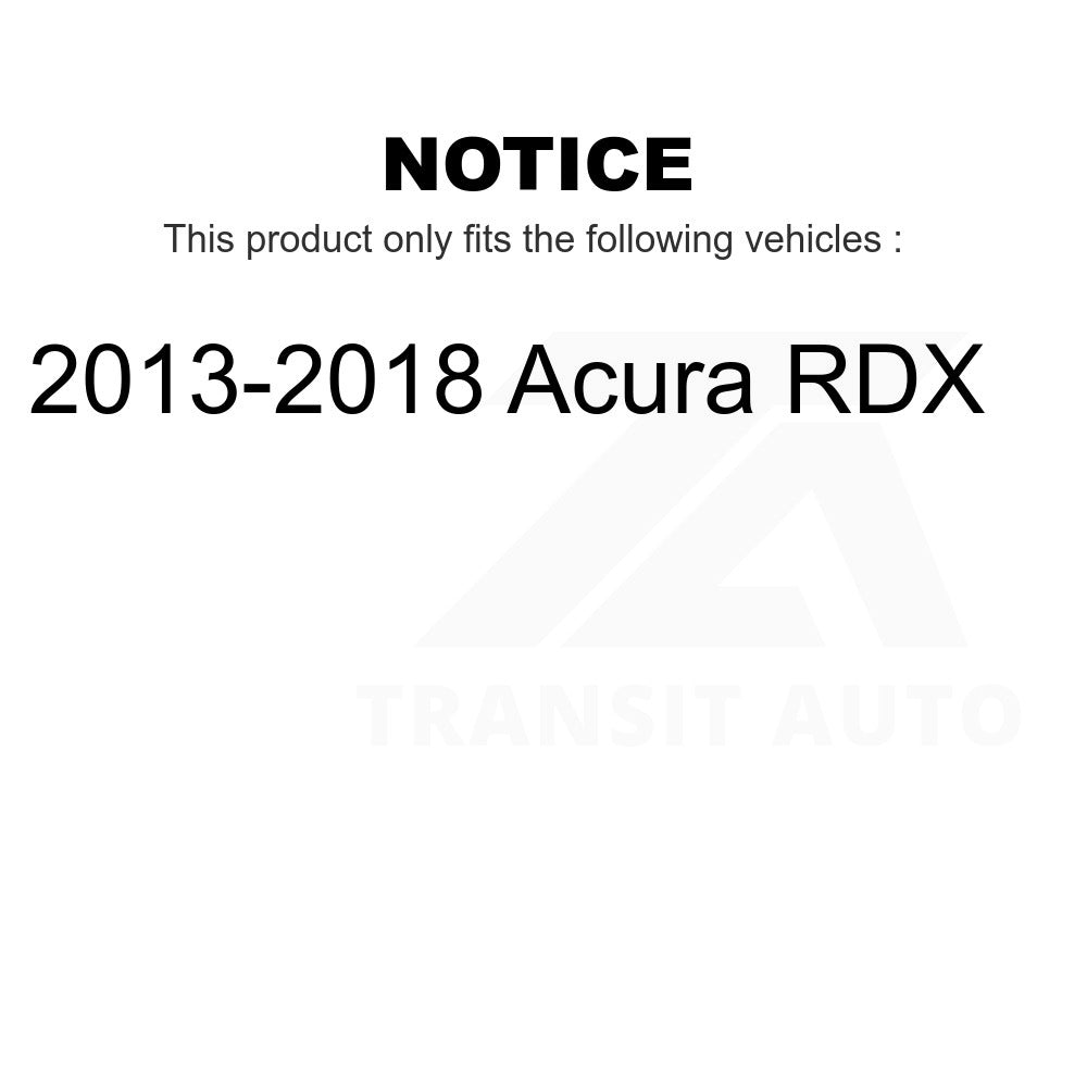 Front Rear Coated Disc Brake Rotors And Ceramic Pads Kit For 2013-2018 Acura RDX