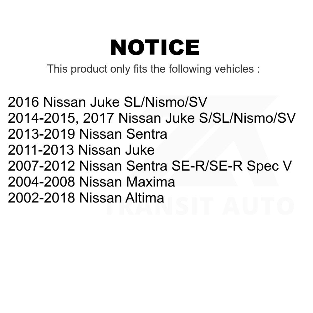 Rear Coat Disc Brake Rotors Ceramic Pad Kit For Nissan Altima Sentra Maxima Juke