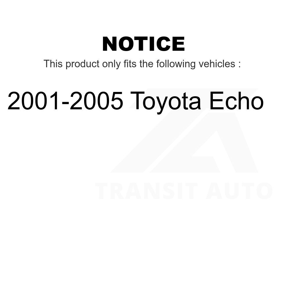 Front Rear Coat Brake Rotor Ceramic Pad Drum Kit (7Pc) For 2001-2005 Toyota Echo
