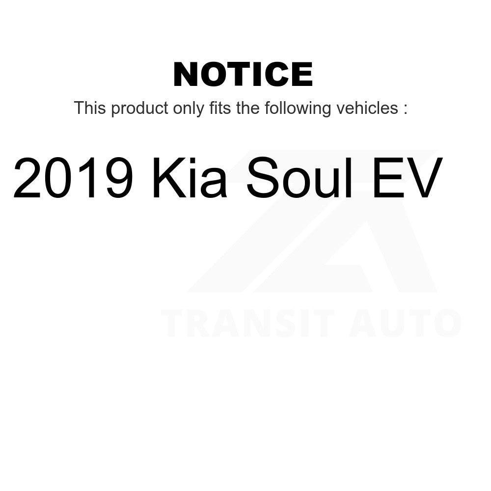 Front Rear Coated Disc Brake Rotors And Ceramic Pads Kit For 2019 Kia Soul EV