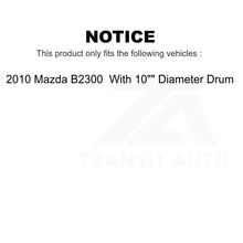 Charger l&#39;image dans la galerie, Rear Coated Brake Drum Shoes Kit For 2010 Mazda B2300 With 10&quot; Diameter