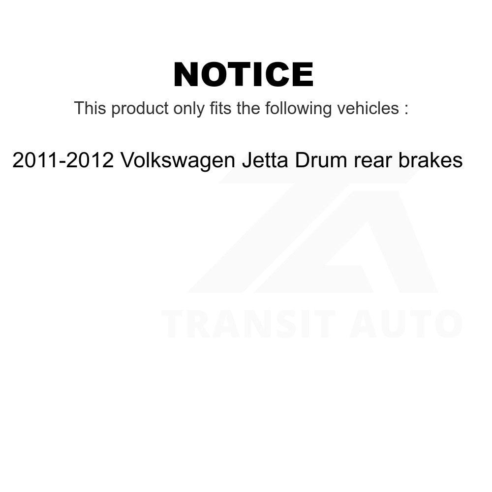 Rear Coated Brake Drum Shoes Spring And Cylinders Kit For Volkswagen Jetta