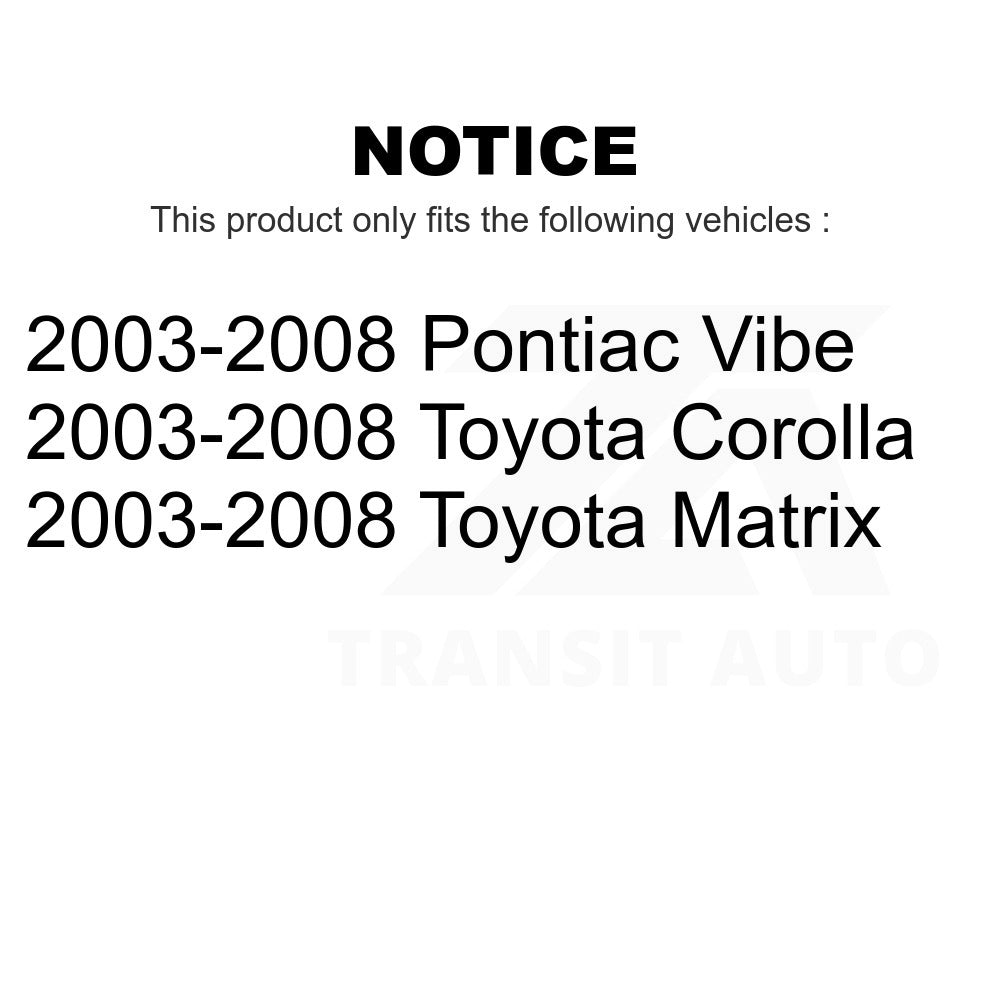 Front Coated Brake Rotors Ceramic Pad Kit For Toyota Corolla Matrix Pontiac Vibe