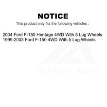 Charger l&#39;image dans la galerie, Front Rear Coated Disc Brake Rotor &amp; Ceramic Pad Kit For Ford F-150 Heritage 4WD