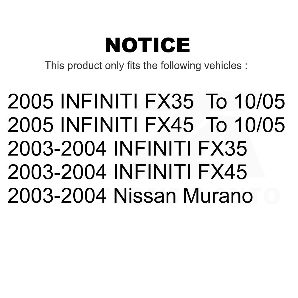 Front Rear Coat Brake Rotor Ceramic Pad Kit For Nissan Murano Infiniti FX35 FX45