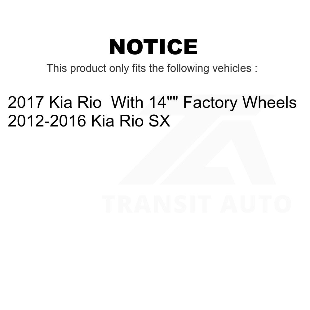 Front Coated Disc Brake Rotors And Ceramic Pads Kit For Kia Rio