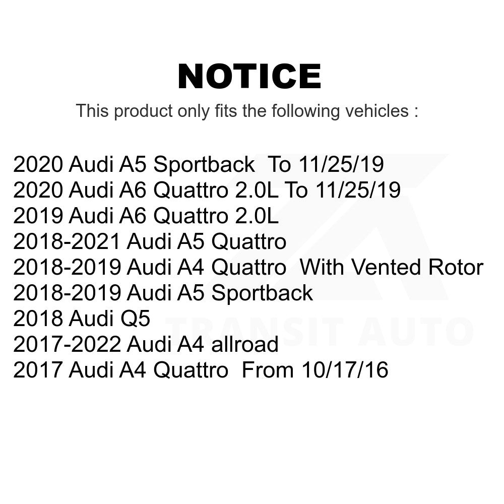 Front Rear Coat Brake Rotor Ceramic Pad Kit For Audi Q5 A5 Quattro A4 A6 allroad