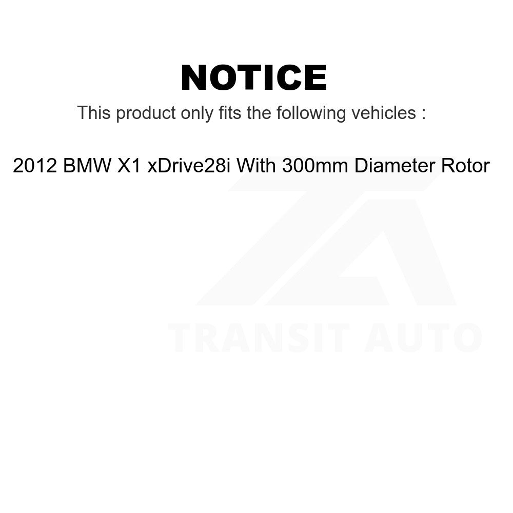 Front Rear Coat Brake Rotor Ceramic Pad Kit For BMW X1 With 300mm Diameter