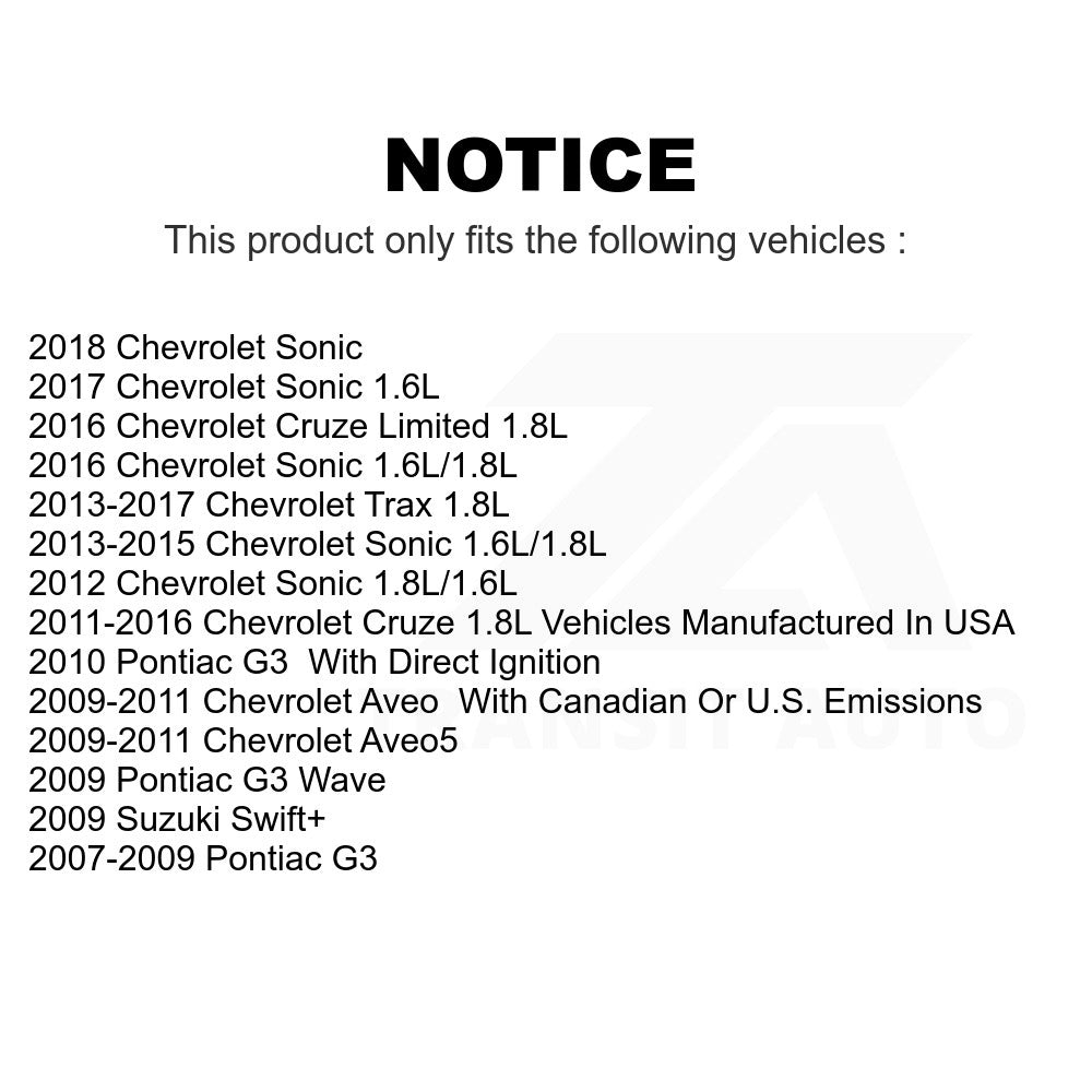 Mpulse Ignition Coil Kit For Chevrolet Cruze Sonic Trax Limited Aveo Aveo5 G3