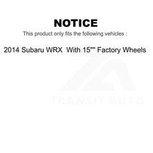 Charger l&#39;image dans la galerie, Front Rear Semi-Metallic Brake Pad Kit For 14 Subaru WRX With 15&quot; Factory Wheels