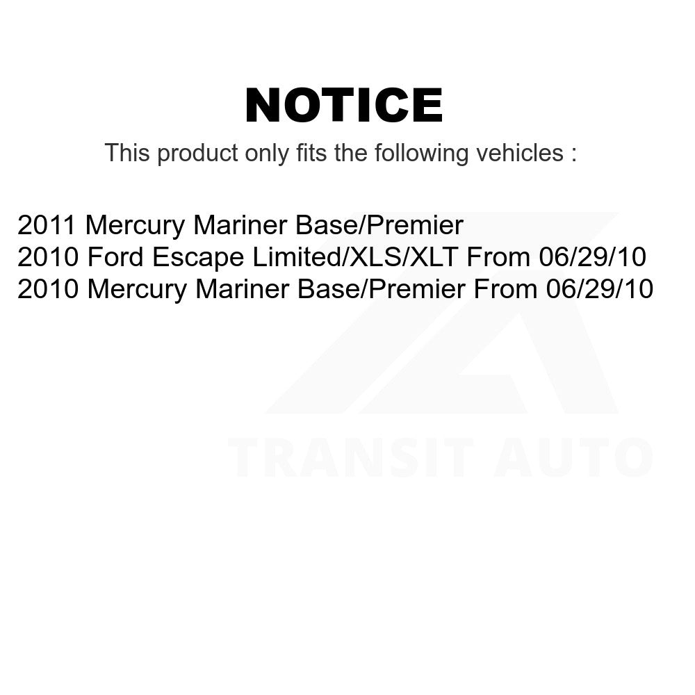 Front Rear Semi-Metallic Brake Pads Kit For Ford Escape Mercury Mariner