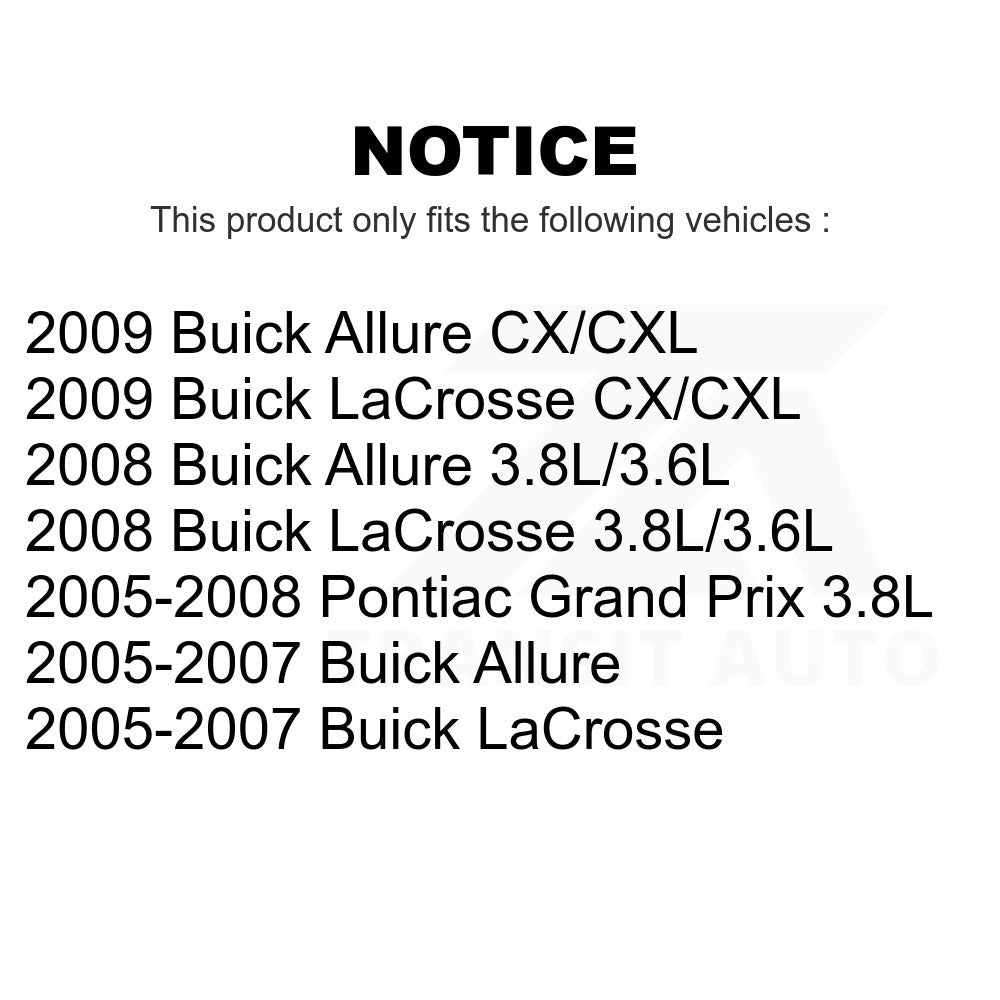 Front Rear Semi-Metallic Brake Pads Kit For Pontiac Grand Prix Buick LaCrosse