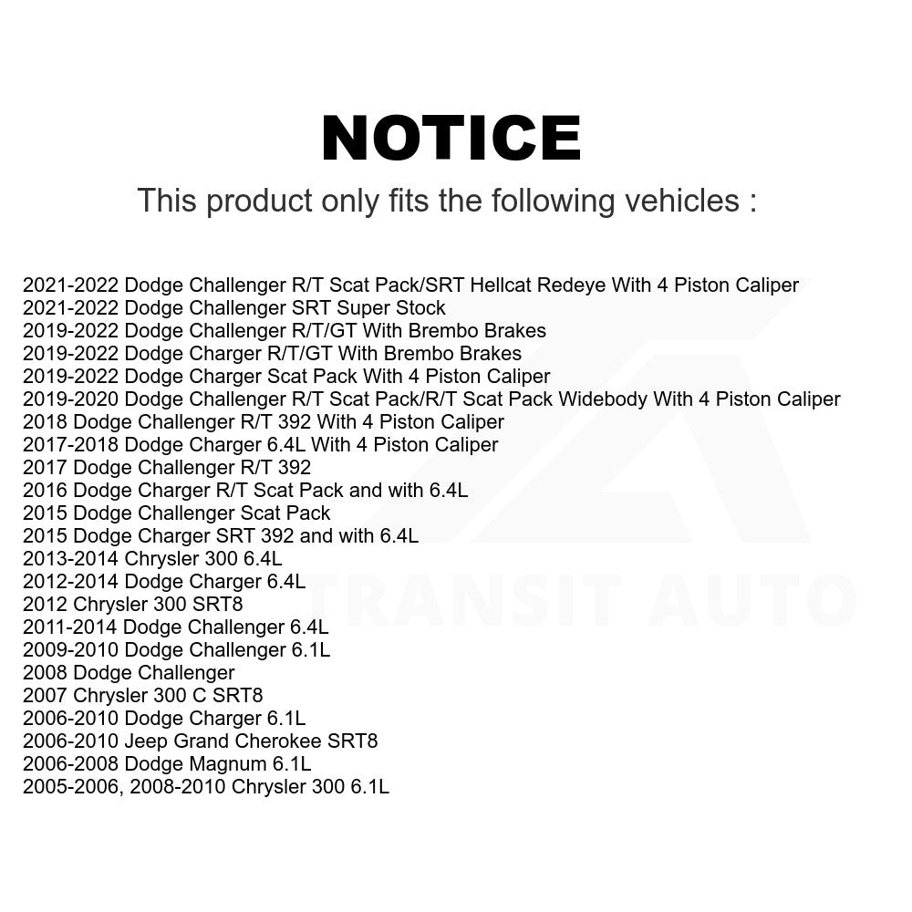 Front Rear Semi-Metallic Brake Pad Kit For Dodge Charger Chrysler 300 Challenger