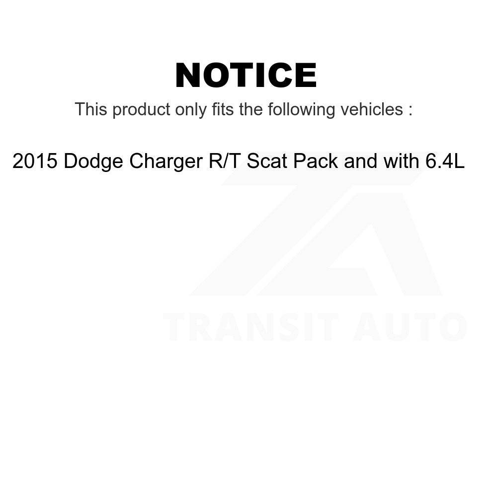 Front Rear Semi-Metallic Brake Pad Kit For Dodge Charger R T Scat Pack with 6.4L