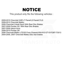 Charger l&#39;image dans la galerie, Front Rear Semi-Metallic Brake Pad Kit For Chevrolet Malibu Pontiac G6 Cobalt G5