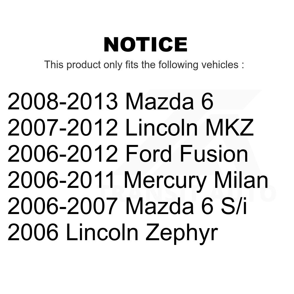 Front Rear Semi-Metallic Brake Pad Kit For Ford Fusion Mazda 6 Lincoln MKZ Milan