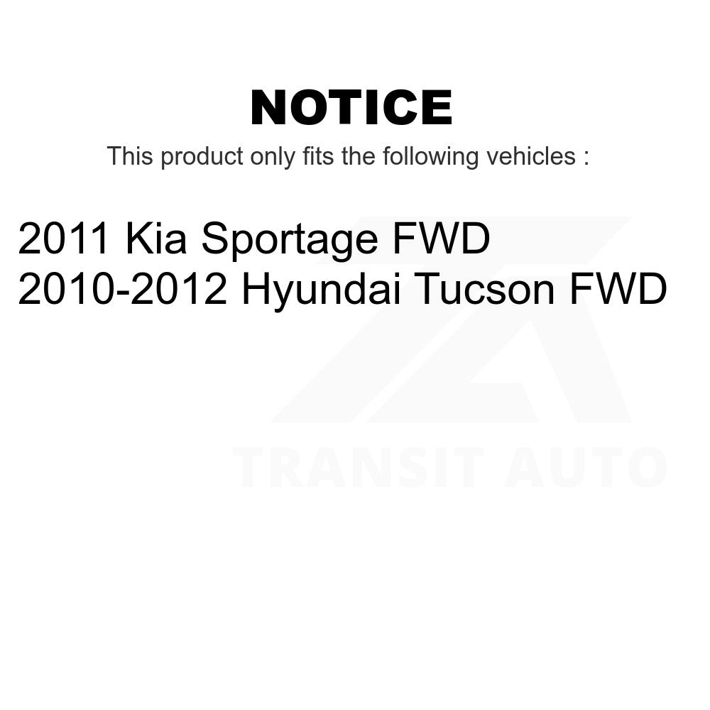 Front Rear Semi-Metallic Brake Pads Kit For Hyundai Tucson Kia Sportage FWD