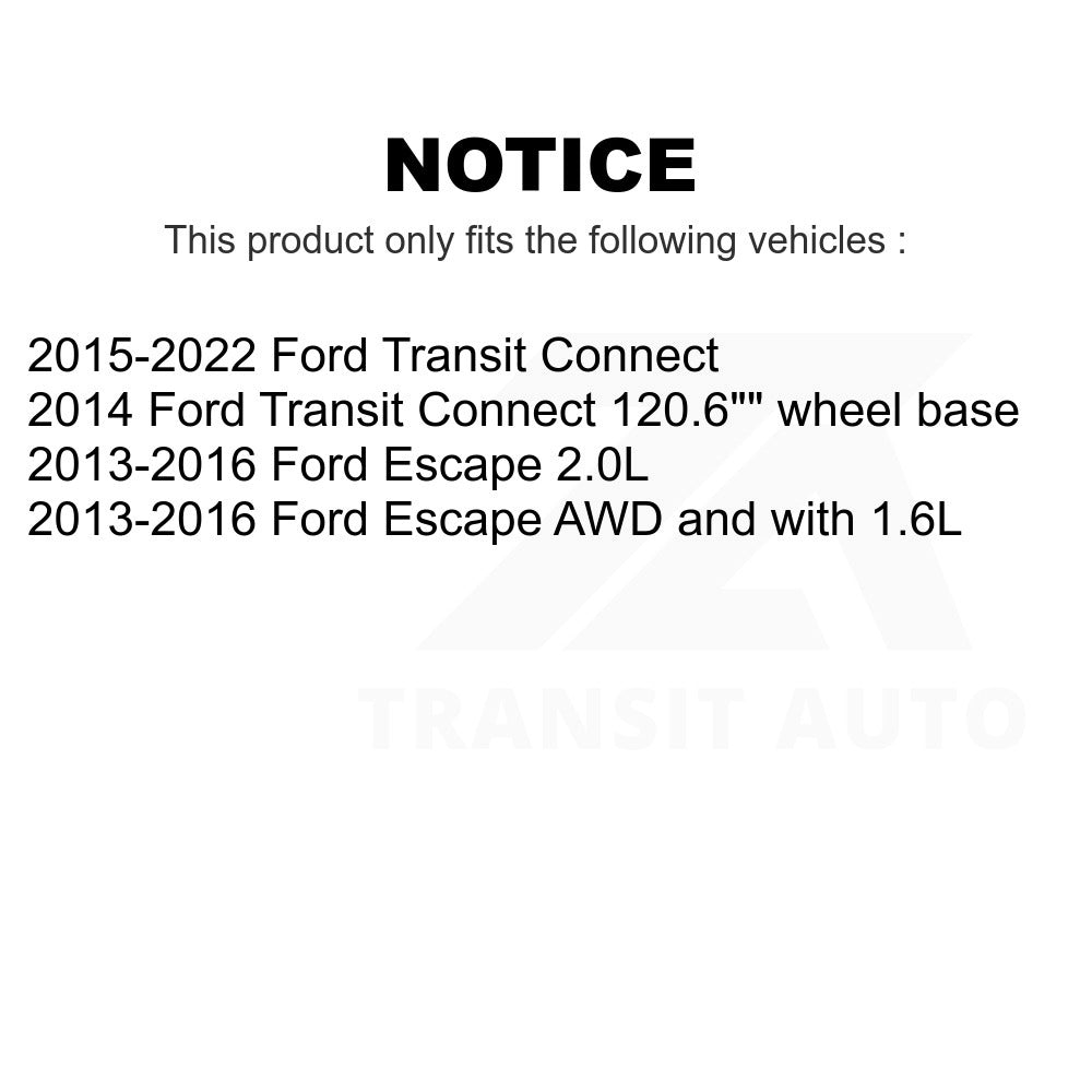 Front Rear Semi-Metallic Brake Pads Kit For Ford Escape Transit Connect