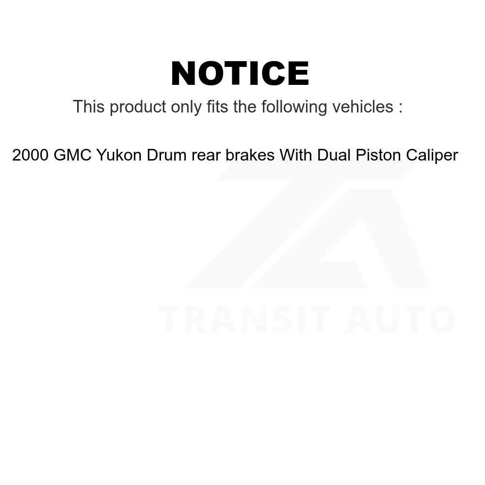 Front Rear Semi-Metallic Brake Pad Kit For 00 GMC Yukon With Dual Piston Caliper