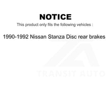 Charger l&#39;image dans la galerie, Front Rear Semi-Metallic Brake Pads Kit For 90-92 Nissan Stanza Disc rear brakes