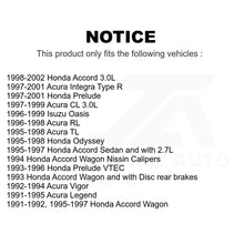 Charger l&#39;image dans la galerie, Front Rear Semi-Metallic Brake Pad Kit For Honda Accord Acura Integra Prelude CL