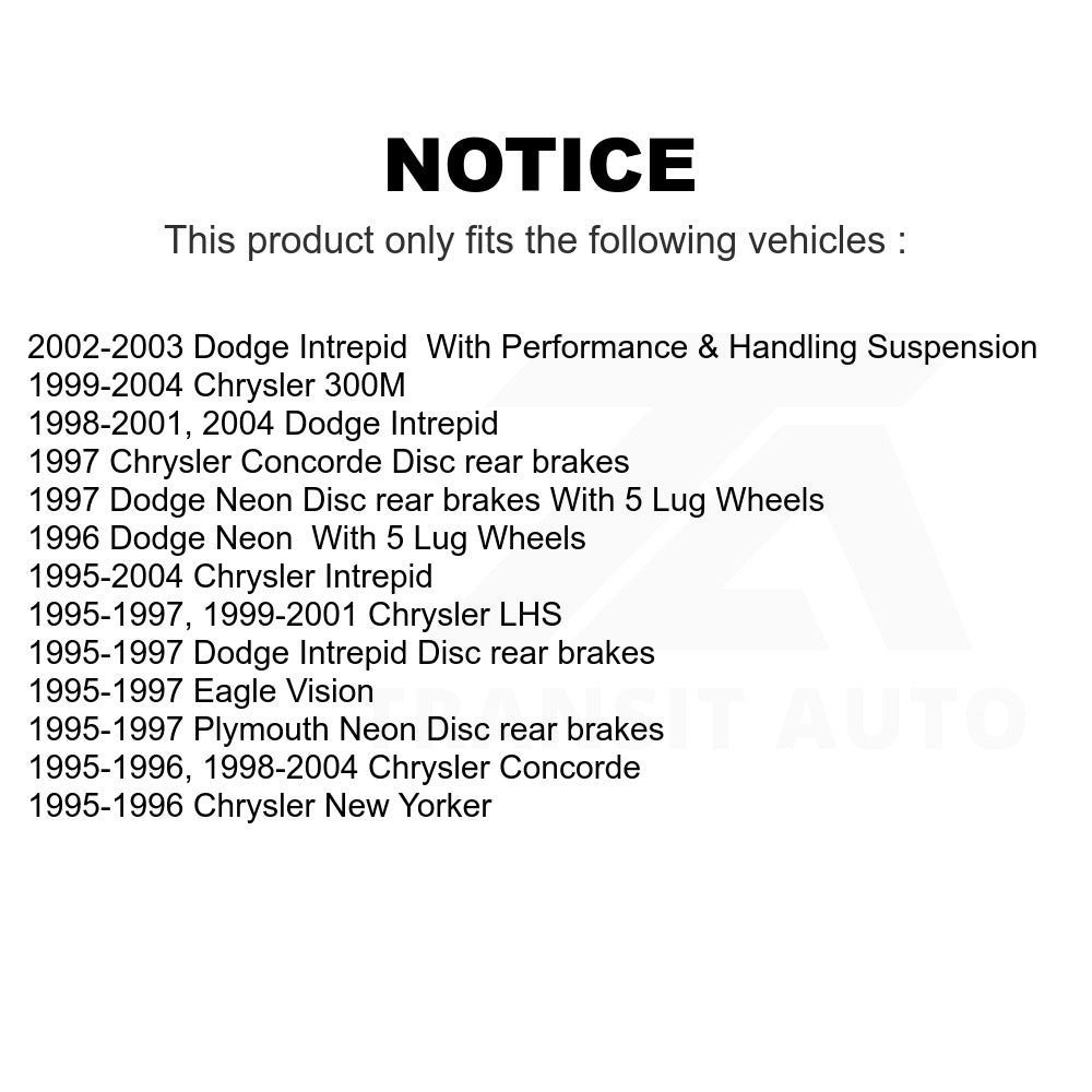 Front Rear Semi-Metallic Brake Pad Kit For Chrysler Dodge Intrepid 300M Concorde