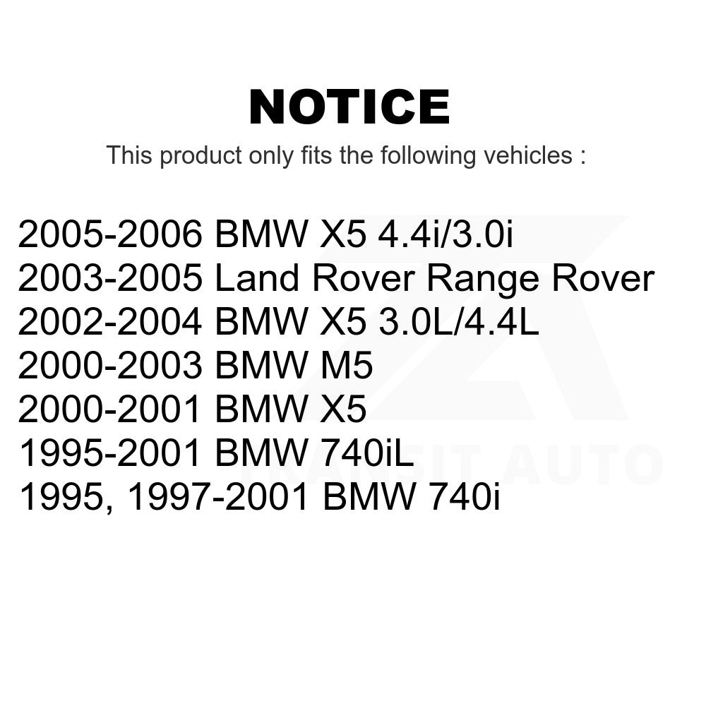 Front Rear Semi-Metallic Brake Pad Kit For BMW X5 740iL Land Rover Range 740i M5
