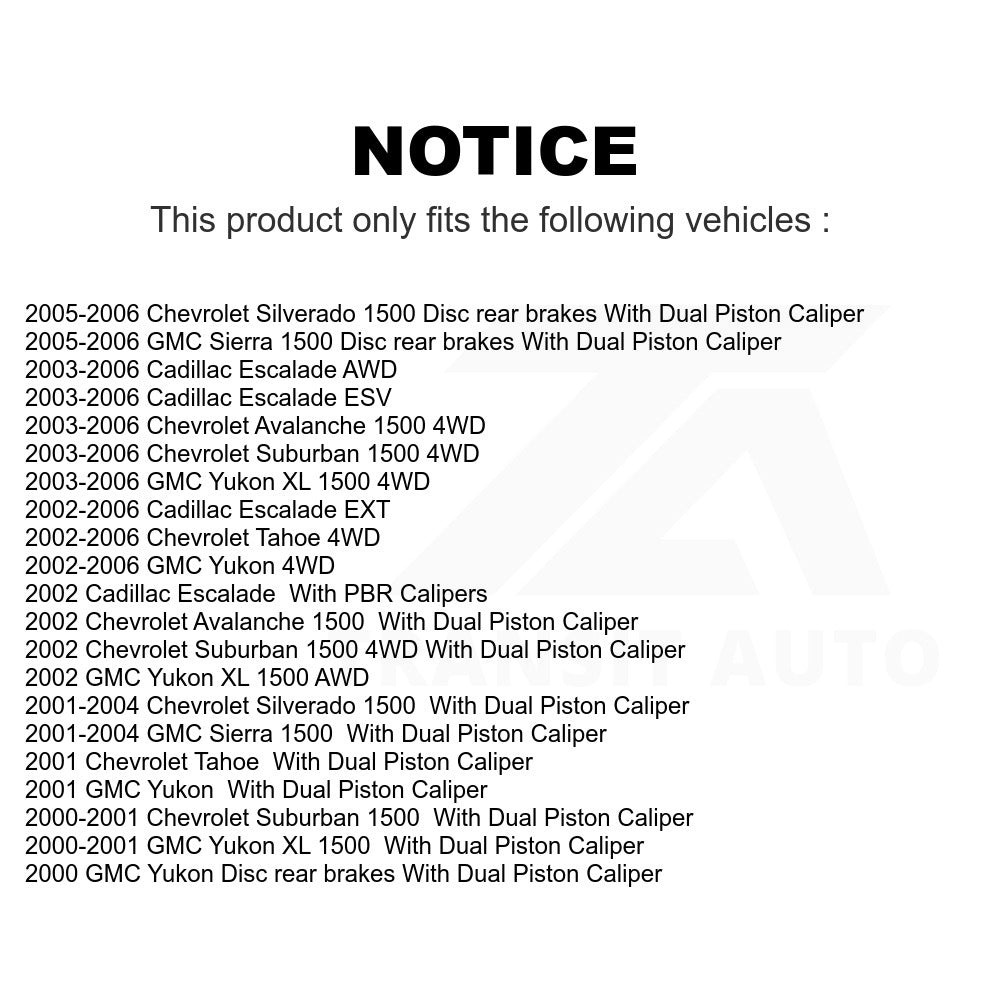 Front Rear Semi-Metallic Brake Pad Kit For Chevrolet Silverado 1500 GMC Tahoe XL