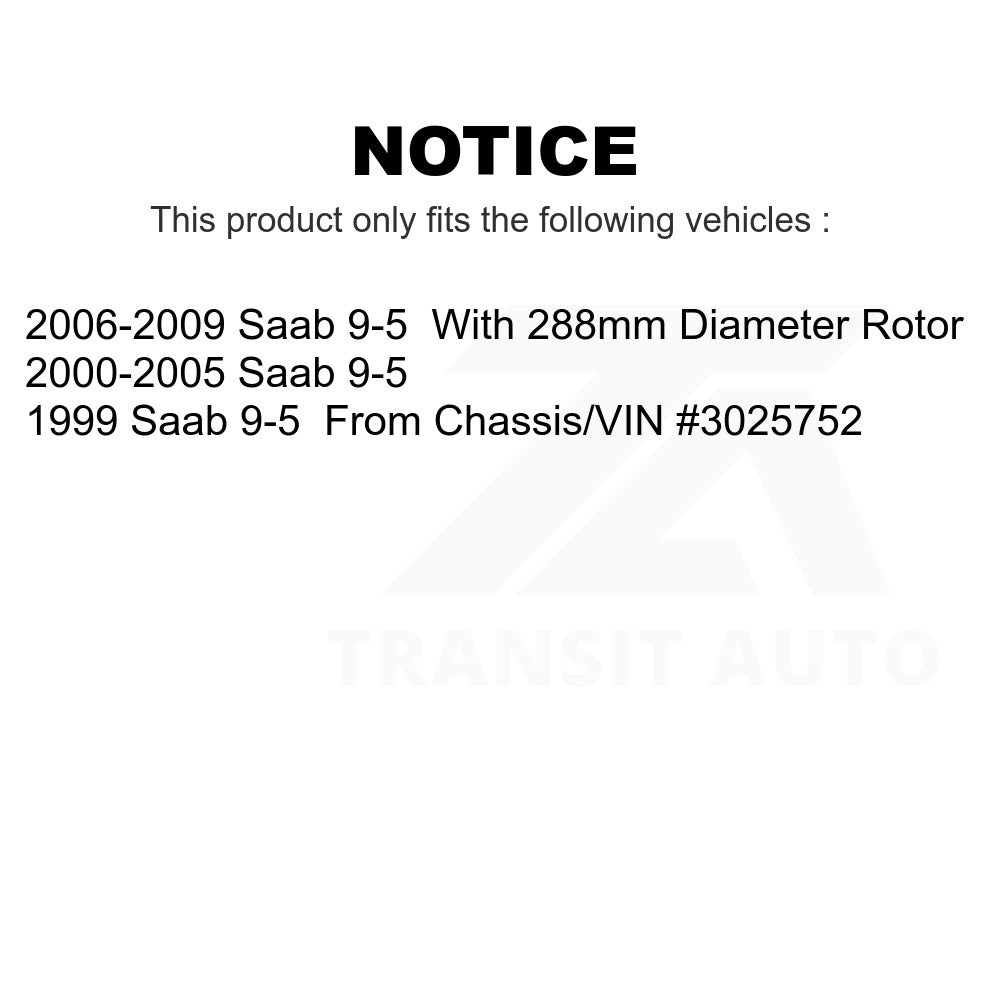 Front Rear Semi-Metallic Brake Pads Kit For Saab 9-5