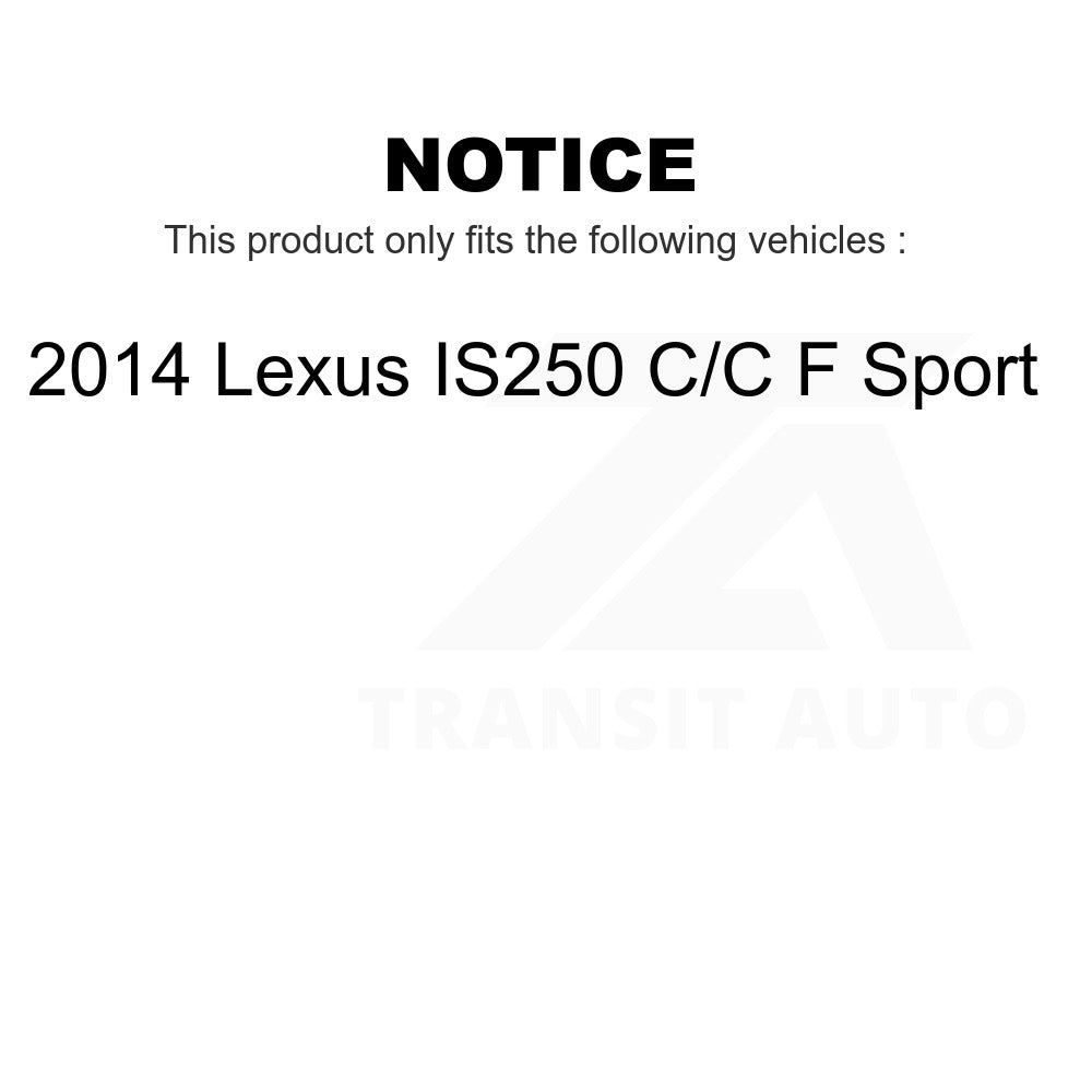 Front Rear Semi-Metallic Brake Pads Kit For 2014 Lexus IS250 C F Sport