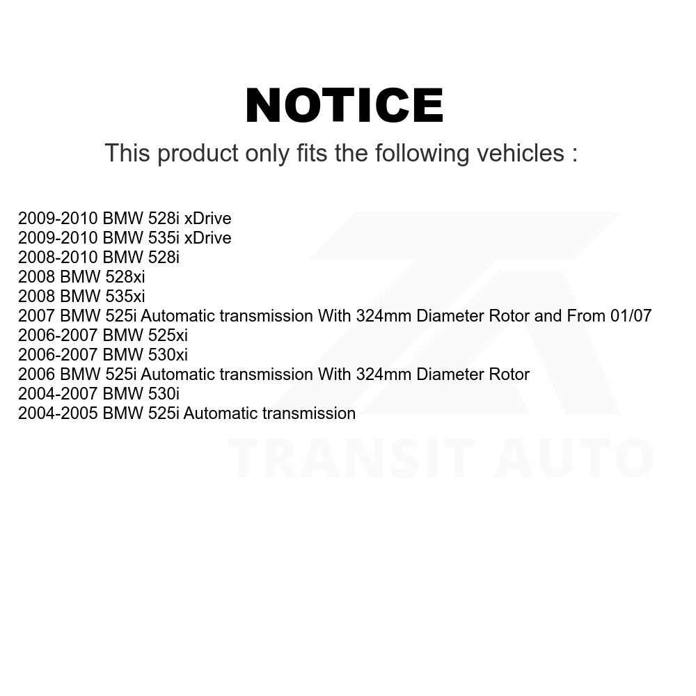 Front Rear Semi-Metallic Brake Pad Kit For BMW 530i 528i 525i 530xi 535xi xDrive