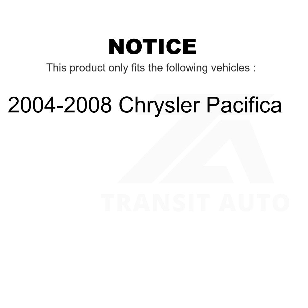 Front Rear Semi-Metallic Brake Pads Kit For 2004-2008 Chrysler Pacifica