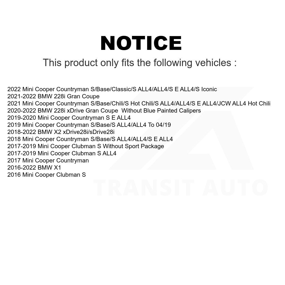 Front Rear Semi-Metallic Brake Pad Kit For BMW X1 Mini Cooper Countryman Clubman