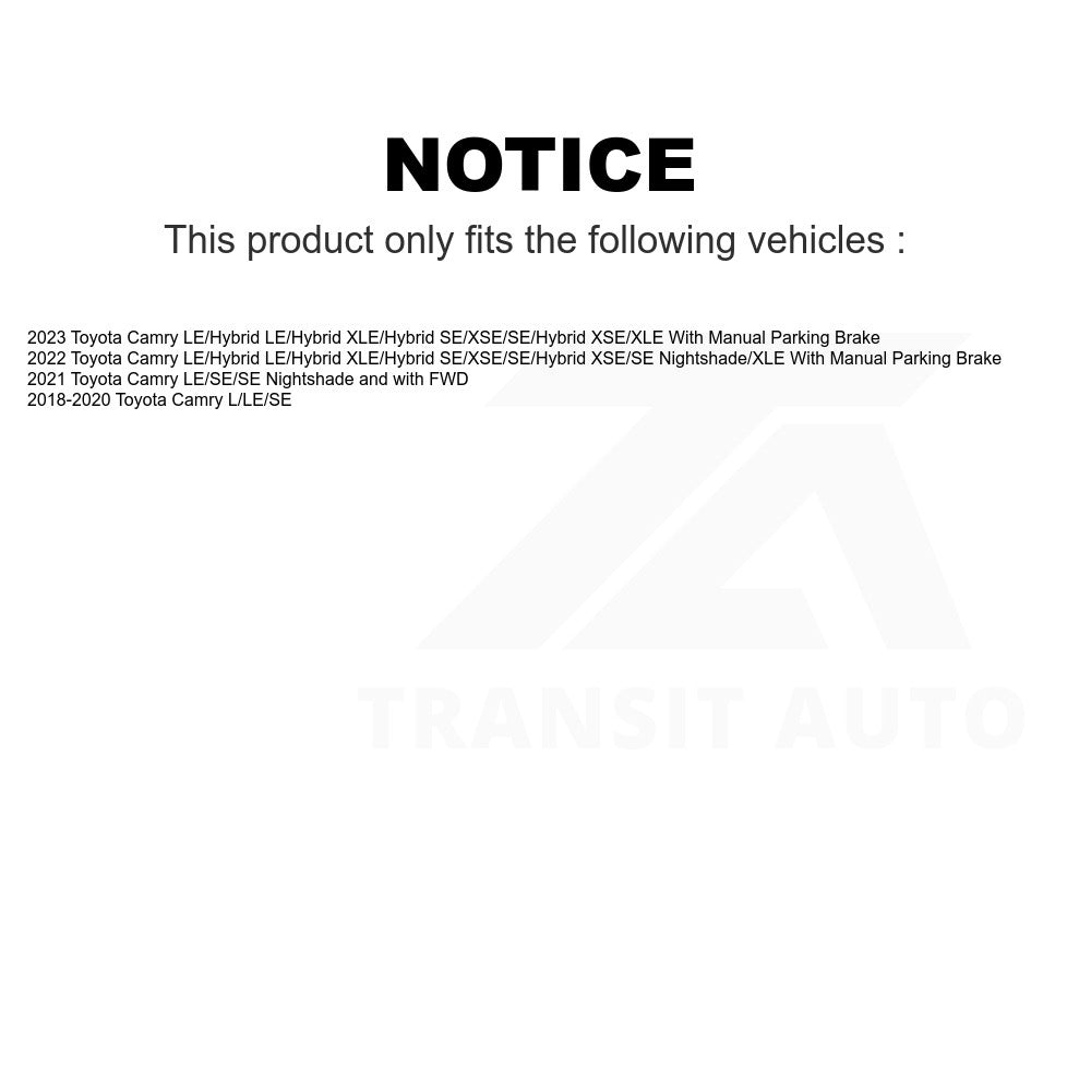 Front Rear Semi-Metallic Brake Pads Kit For Toyota Camry