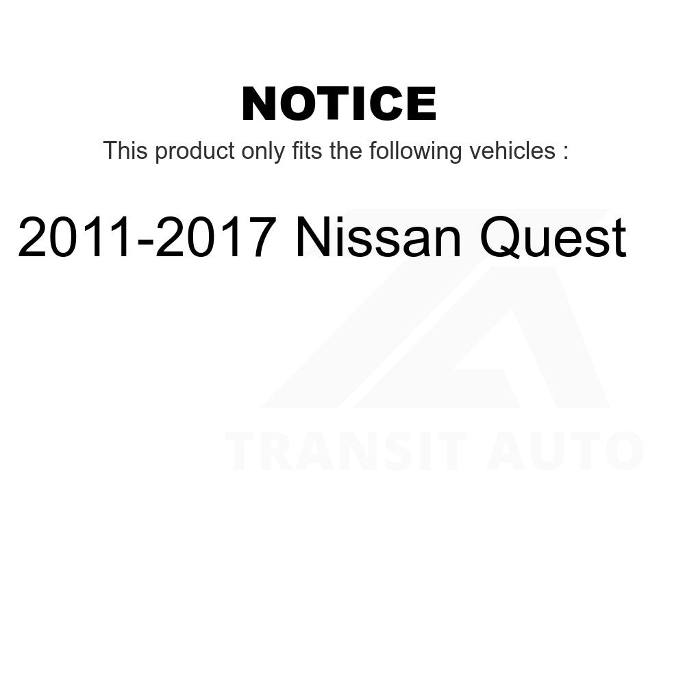 Front Rear Semi-Metallic Brake Pads Kit For 2011-2017 Nissan Quest