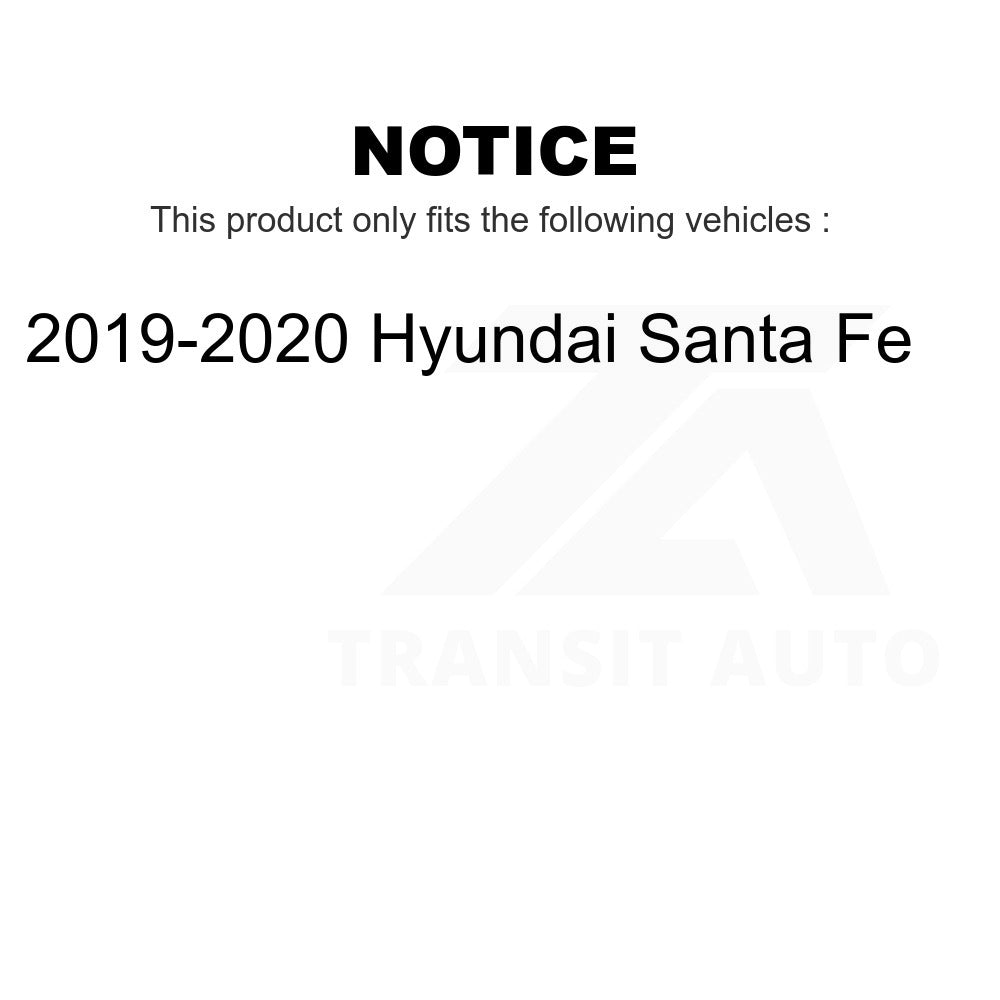 Front Rear Semi-Metallic Brake Pads Kit For 2019-2020 Hyundai Santa Fe