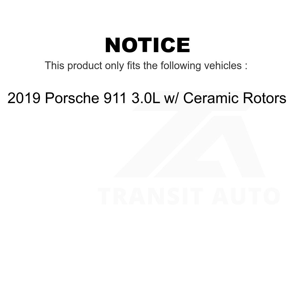 Mpulse Front Rear Disc Brake Pads Wear Sensor (4 Pack) For 2019 Porsche 911 3.0L